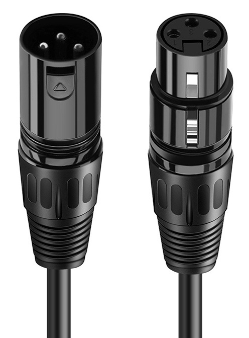 CABLETIME καλώδιο μικροφώνου XLR AV350-11B24, 3-pin, 24AWG, 10m, μαύρο