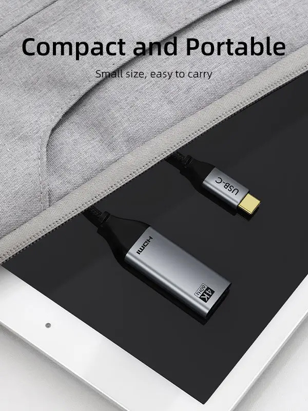 CABLETIME αντάπτορας USB-C σε HDMI CT-C160-PU31-CMHDFN1, 4K/60Hz, 0.15m, μαύρος - Image 4