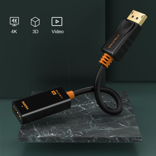 Alternative view of CABLETIME αντάπτορας DisplayPort σε HDMI CT-AV586-01G4K, 4K/30Hz, μαύρος