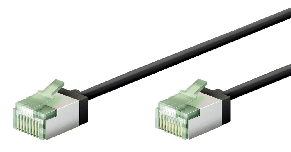 GOOBAY καλώδιο δικτύου 74352, CAT 8.1 U/FTP, ultra slim, copper, 40Gbps, 0.50m, μαύρο