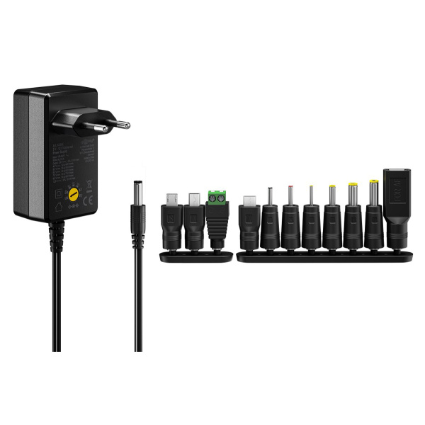 Alternative view of GOOBAY επιτοίχιος φορτιστής 74436, 5V-15V, 36W, 12 tips