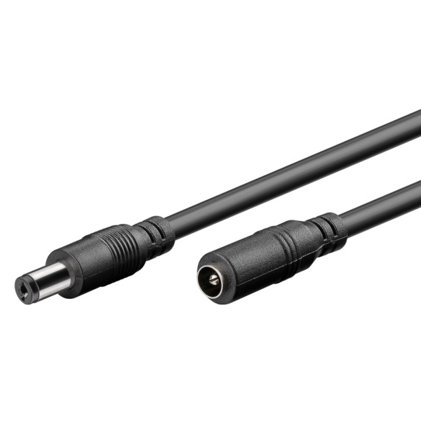 GOOBAY καλώδιο προέκτασης τροφοδοσίας 76635, 5.5x2.1mm, 1.5m, μαύρο
