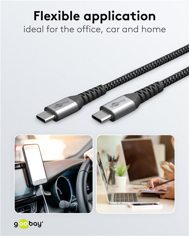 GOOBAY καλώδιο USB-C 79559, 60W, 480Mbps, 0.15m, μαύρο - Image 7