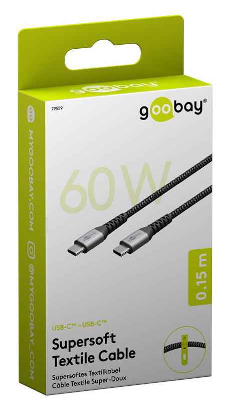 GOOBAY καλώδιο USB-C 79559, 60W, 480Mbps, 0.15m, μαύρο - Image 8