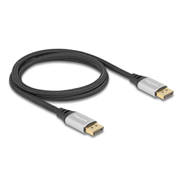 Alternative view of DELOCK καλώδιο DisplayPort 2.1 80633, 16K/60Hz, 40 Gbps, 1m, μαύρο