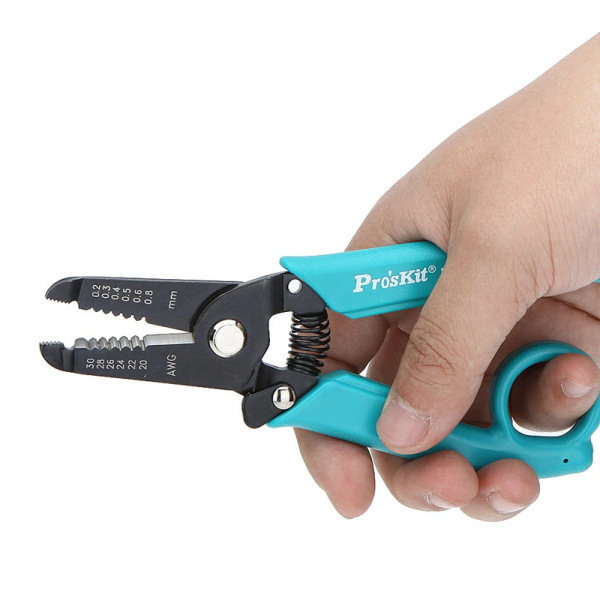 Alternative view of PROSKIT απογυμνωτής καλωδίων 8PK-3001D, 0.2-0.8mm/30-20AWG, 156mm