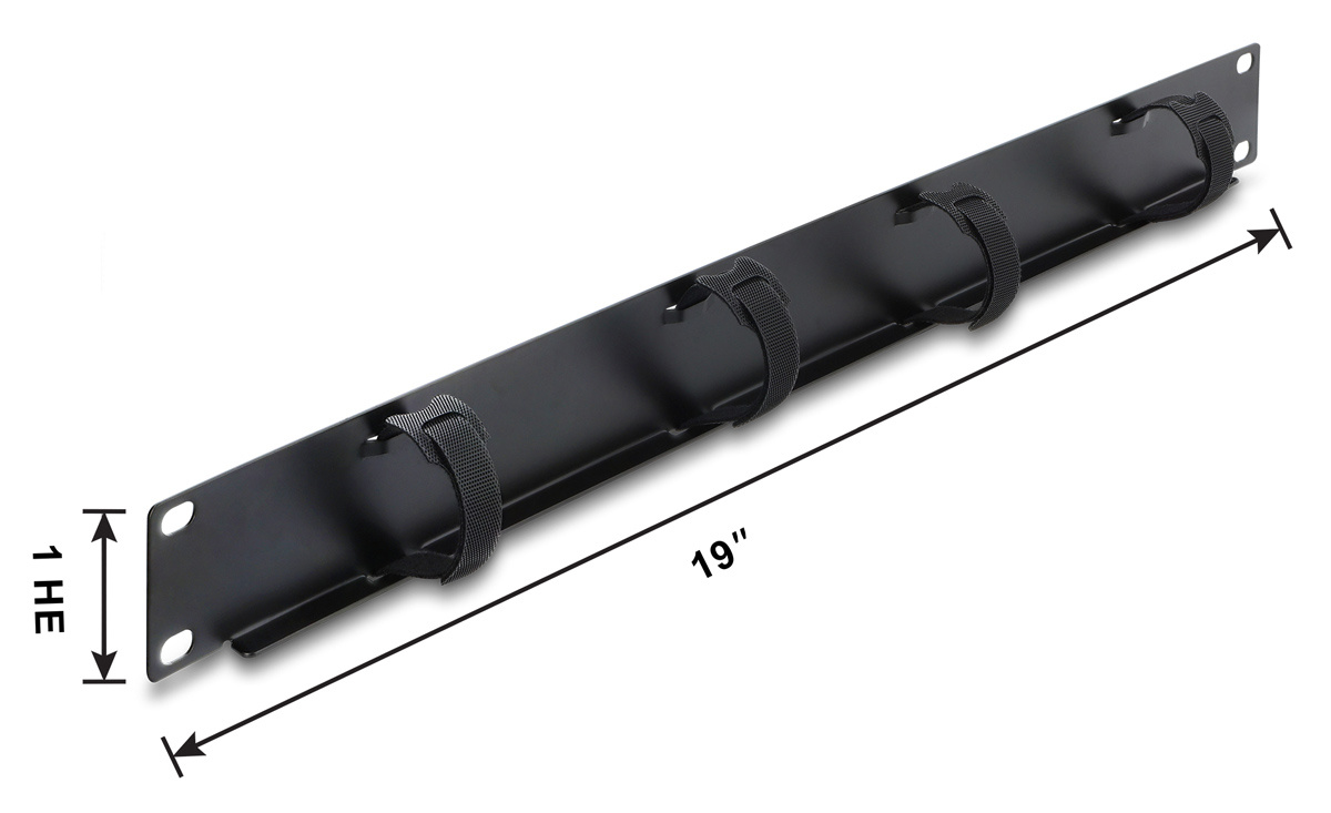DELOCK cable management panel 91067 για rack 19", 1U, βάθος 44.2mm, μεταλλικό, μαύρο - Image 3