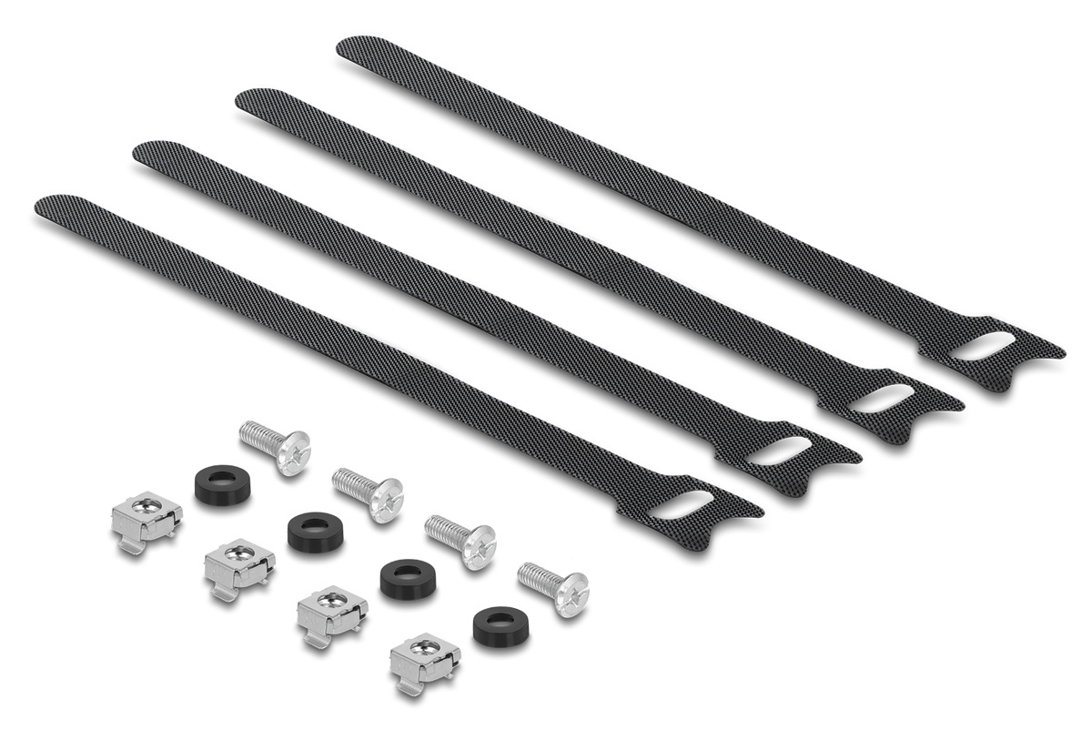 DELOCK cable management panel 91067 για rack 19", 1U, βάθος 44.2mm, μεταλλικό, μαύρο - Image 4