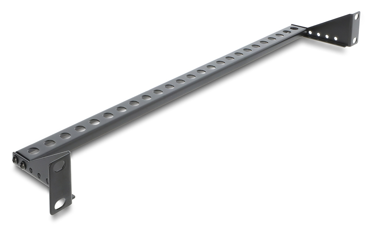 DELOCK cable management panel 91068 για rack 19", 1U, βάθος 40-90mm, μεταλλικό, μαύρο - Image 2