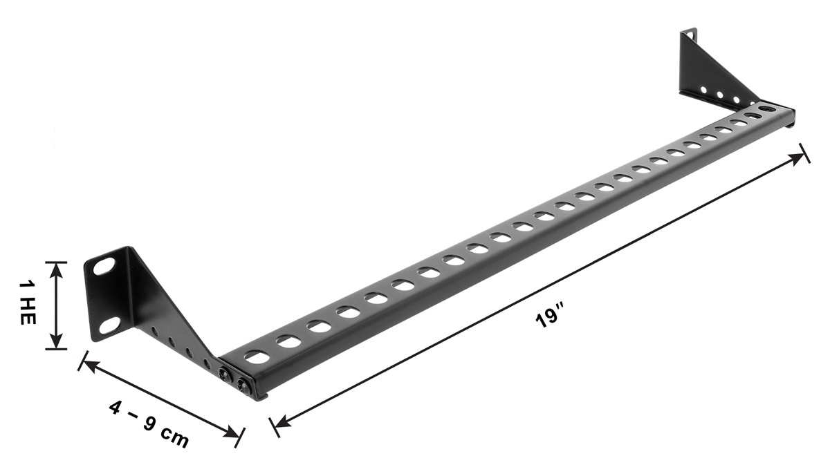 DELOCK cable management panel 91068 για rack 19", 1U, βάθος 40-90mm, μεταλλικό, μαύρο - Image 3