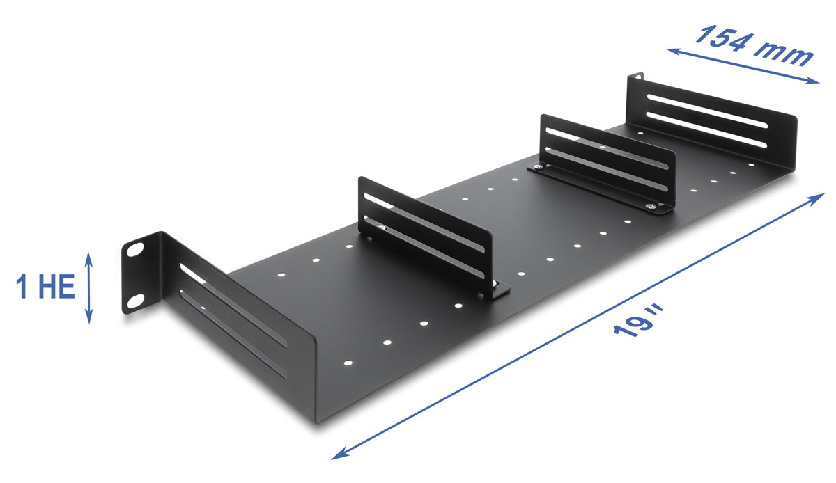 DELOCK ράφι για rack 19" 91069, 1U, βάθος 154mm, μαύρο - Image 3