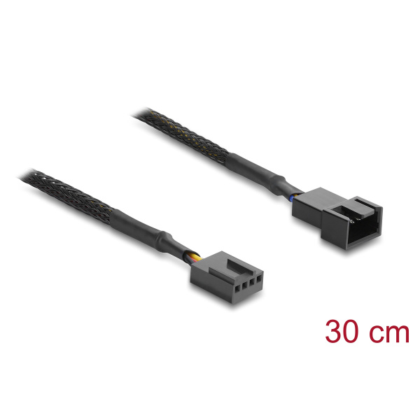 Alternative view of DELOCK καλώδιο προέκτασης 4pin PWM 91360 για ανεμιστήρες, 30cm, μαύρο