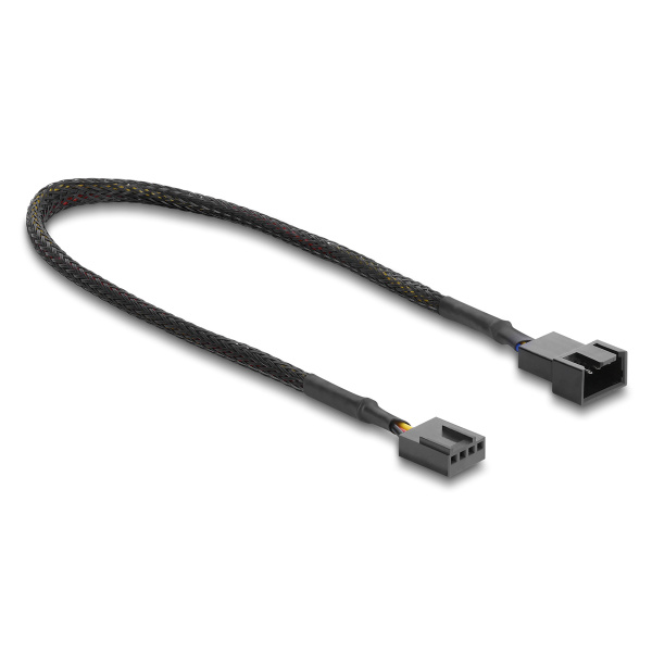 DELOCK καλώδιο προέκτασης 4pin PWM 91360 για ανεμιστήρες, 30cm, μαύρο