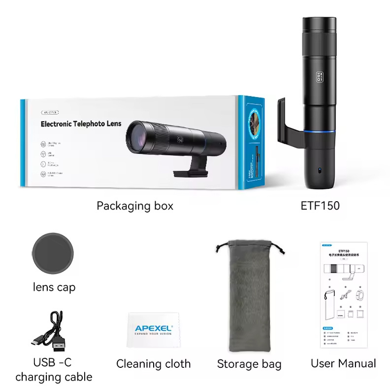 APEXEL smart ψηφιακό μονοκυάλι VisionMax APL-ETF150, 45x, WiFi, 1080p - Image 8