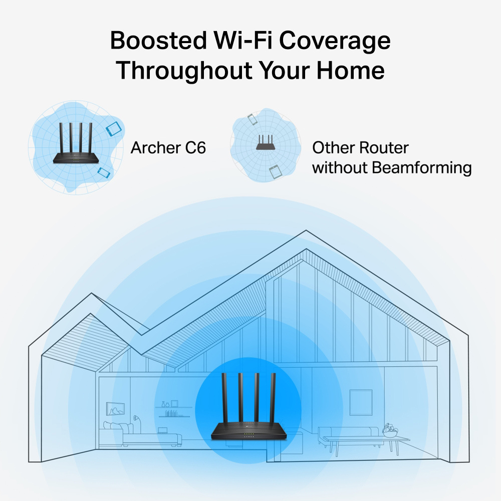 TP-LINK router Archer C6, Wi-Fi 1200Mbps AC1200, MU-MIMO, V6.0 - Image 4