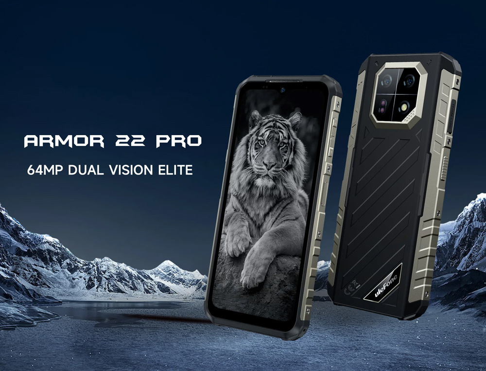 ULEFONE smartphone Armor 22 Pro, 6.58", 8/256GB, 6600mAh, IP68/IP69K/MIL-STD-810H, μαύρο - Image 4