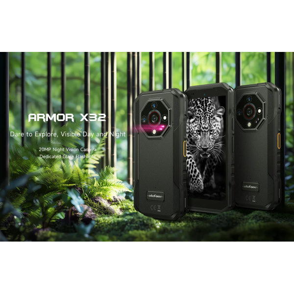 Alternative view of ULEFONE smartphone Armor X32, 5.65", 6/128GB, 5500mAh, IP68/IP69K, μαύρο