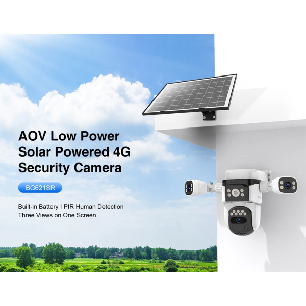 Alternative view of VSTARCAM smart ηλιακή κάμερα BG621SR, triple lens, 2MP, 4G, SD, PTZ, IP66