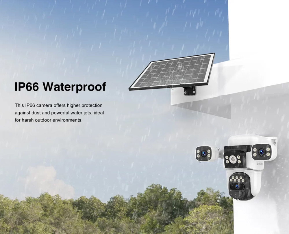 VSTARCAM smart ηλιακή κάμερα BG621SR, triple lens, 2MP, 4G, SD, PTZ, IP66 - Image 5