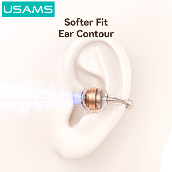 Alternative view of USAMS earphones με θήκη φόρτισης Echo R03, OWS, Φ11mm, 40/300mAh, πορτοκαλί