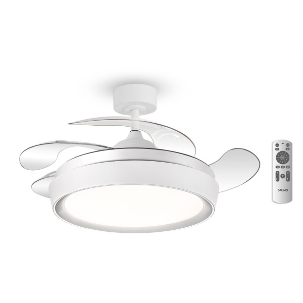 BRUNO ανεμιστήρας οροφής με LED φως BRN-0227, AC 82W, 42", Φ107x47εκ, λευκός
