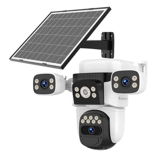 VSTARCAM smart ηλιακή κάμερα CB621SR, triple lens, 2MP, WiFi, SD, PTZ, IP66