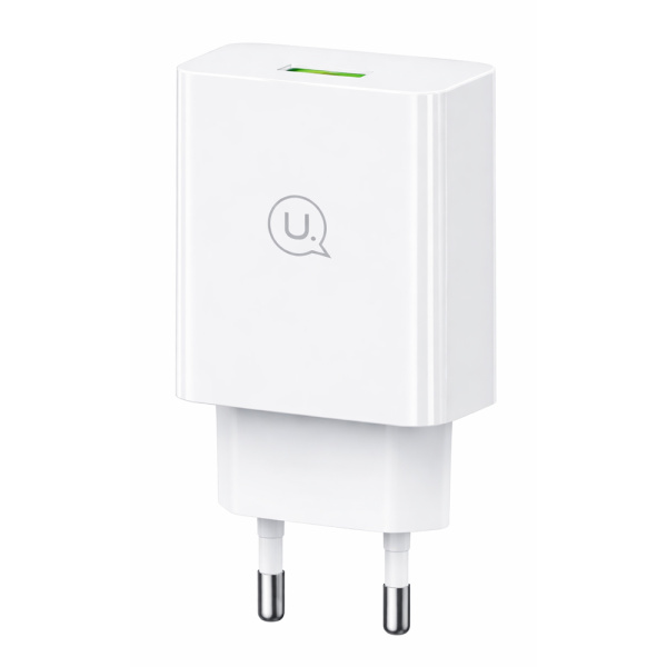 USAMS φορτιστής τοίχου T22, 1x USB, QC3.0 18W 3A, λευκός