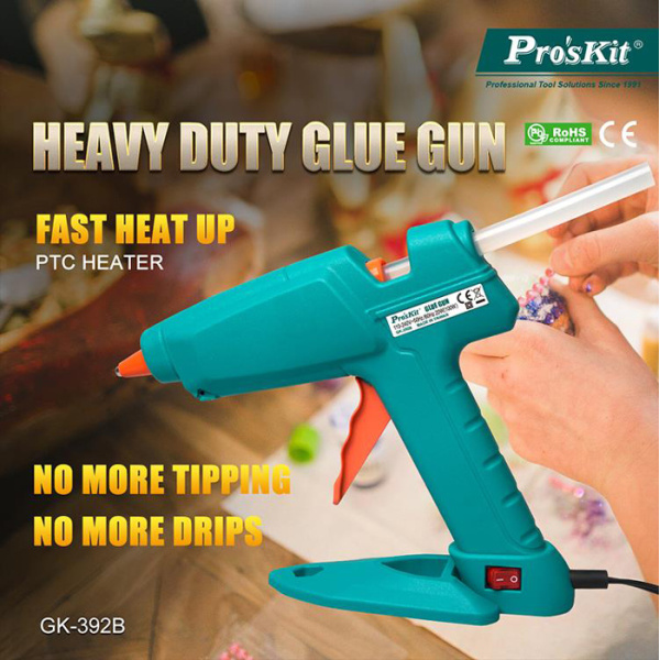 Alternative view of PROSKIT πιστόλι θερμοκόλλησης σιλικόνης GK-392B, 100W, 193 °C