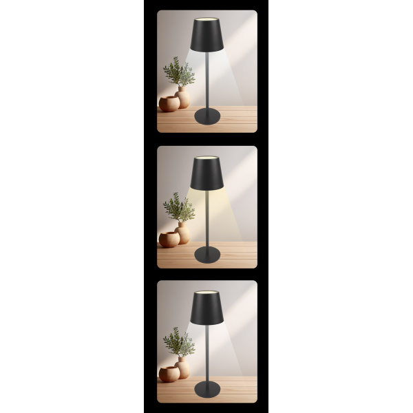 Alternative view of POWERTECH LED επιτραπέζιο φωτιστικό HLL-0194, ρυθμιζόμενο, επαναφορτιζόμενο, λευκό