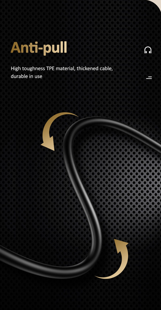 USAMS earphones με μικρόφωνο US-SJ482, USB-C σύνδεση, Φ10mm, 1.2m, μαύρα - Image 4