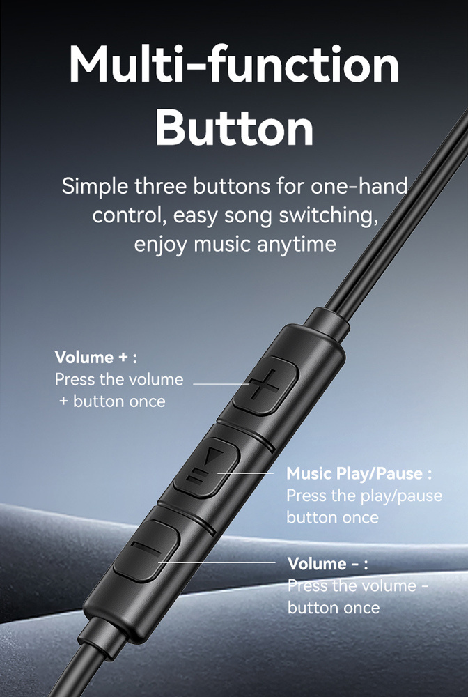 USAMS earphones με μικρόφωνο US-SJ758, USB-C σύνδεση, μεταλλικά, 1.2m, γκρι - Image 5