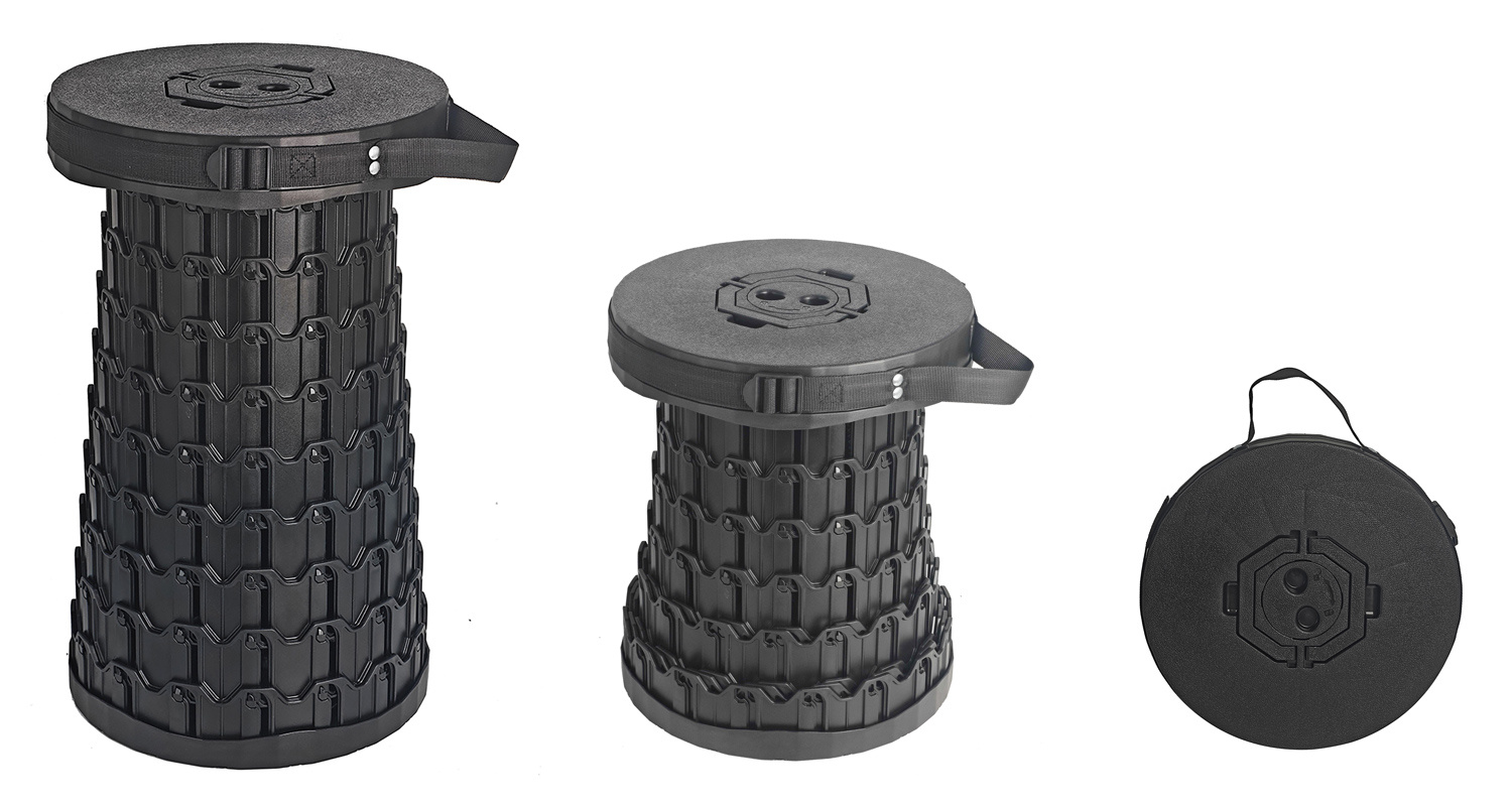 HOME USE πτυσσόμενο καρεκλάκι HUH-0269, αντοχή έως 200kg, 30x50cm, μαύρο - Image 2