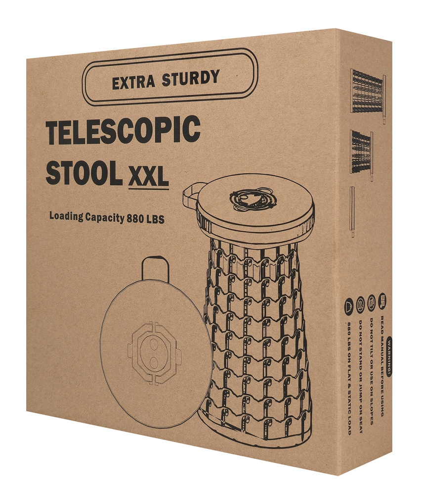 HOME USE πτυσσόμενο καρεκλάκι HUH-0269, αντοχή έως 200kg, 30x50cm, μαύρο - Image 8