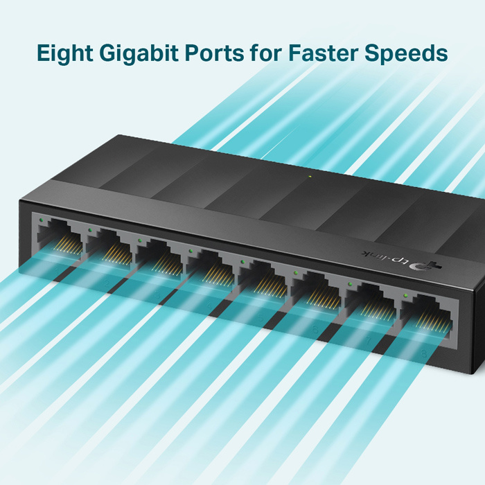TP-LINK desktop switch LiteWave LS1008G, 8-port 10/100/1000Mbps, V4.40 - Image 4