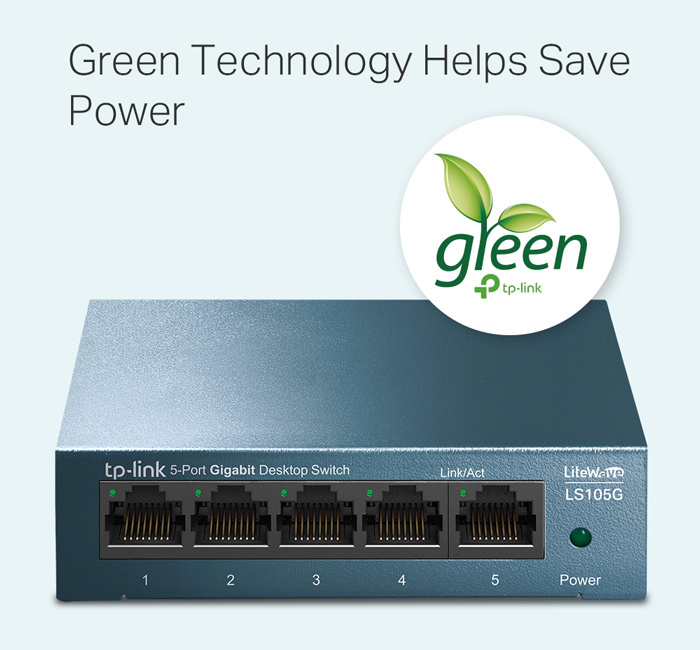 TP-LINK Desktop Switch LS105G, 5-port 10/100/1000Mbps, V.4.40 - Image 4