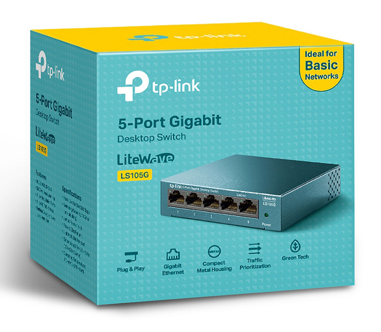 TP-LINK Desktop Switch LS105G, 5-port 10/100/1000Mbps, V.4.40 - Image 6