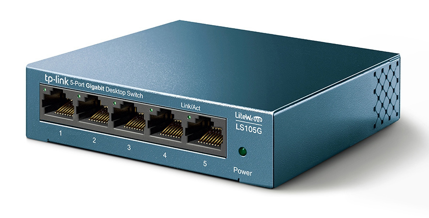 TP-LINK Desktop Switch LS105G, 5-port 10/100/1000Mbps, V.4.40