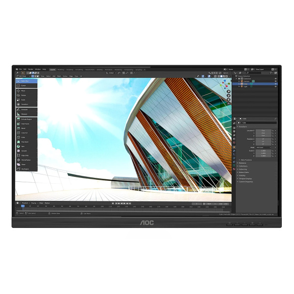AOC used οθόνη 24P2Q IPS-LED, 23.8" 1920x1080, VGA/DVI/DisplayPort/HDMI, χωρίς βάση, Grade A