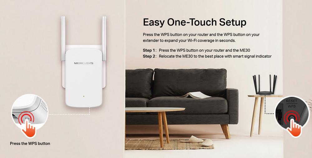 MERCUSYS Wi-Fi Range Extender ME30, 1200Mbps, Ver. 1.0 - Image 6