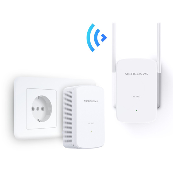 Alternative view of MERCUSYS Powerline Extender MP510 Kit, AV1000 Gigabit, WiFi, Ver: 1.0