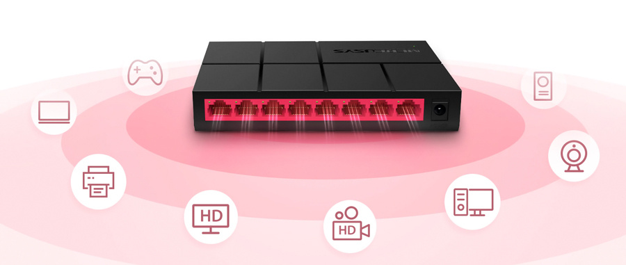 MERCUSYS Desktop Switch MS108G, 8x 10/100/1000 Mbps, V.2.40 - Image 5