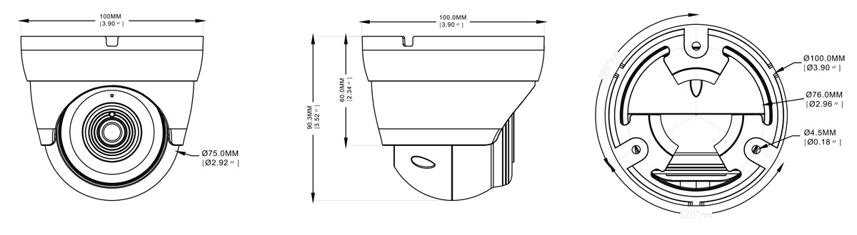 POWERTECH υβριδική κάμερα CCTV PT-1589 με μικρόφωνο & υπέρυθρα, 8MP, 2.8mm, IP66 - Image 3
