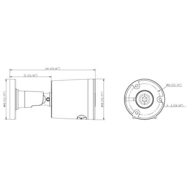 Alternative view of POWERTECH IP κάμερα PT-1594 με μικρόφωνο & Full Color λειτουργία, 8MP, 2.8mm, PoE, IP67