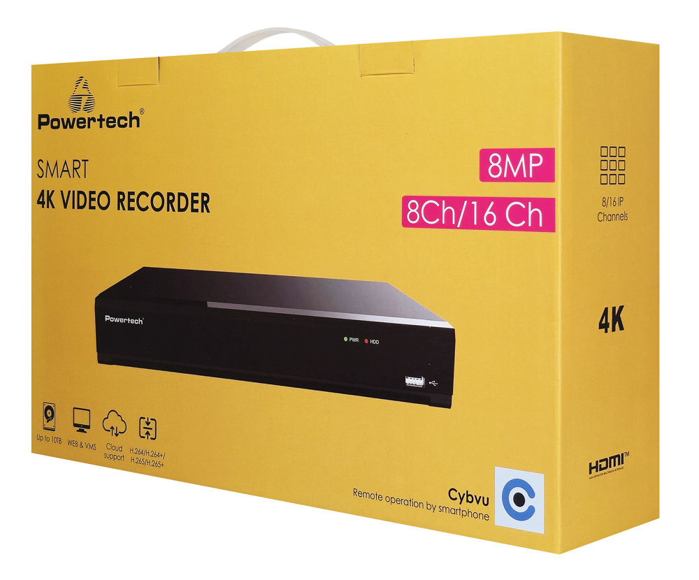 POWERTECH NVR καταγραφικό PT-1599, 8MP, H.264+/H.265+, 16 κανάλια - Image 4