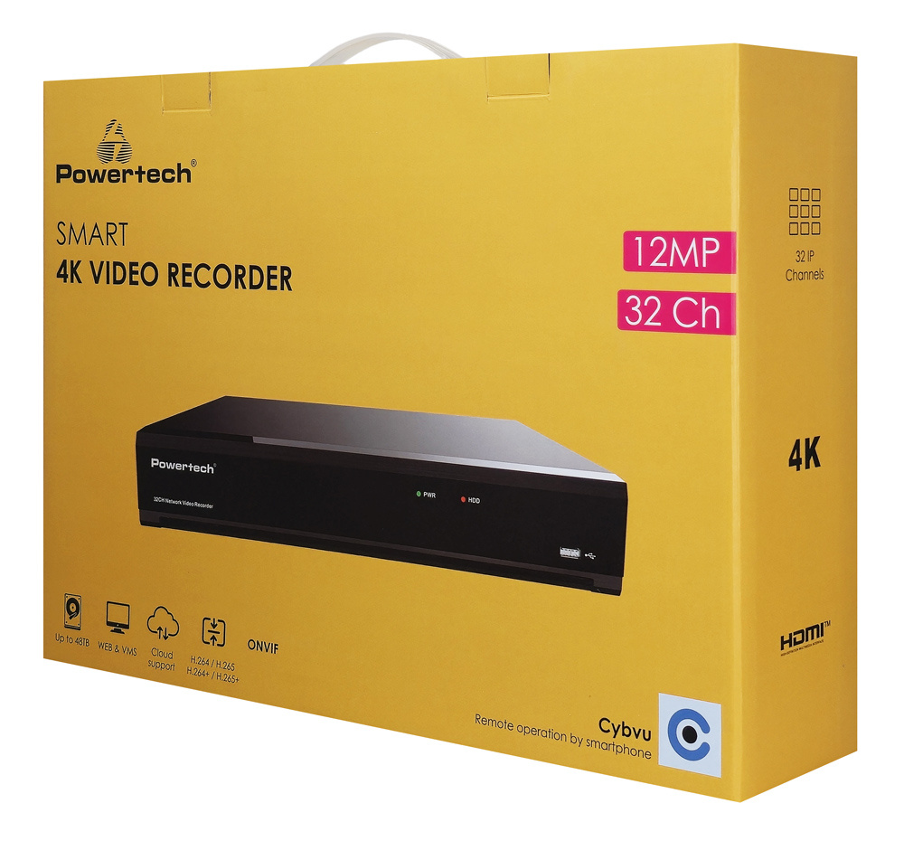 POWERTECH NVR καταγραφικό PT-1600, 12MP, H.264+/H.265+, 32 κανάλια - Image 4