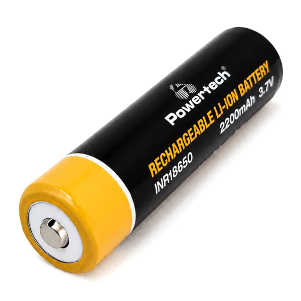 Alternative view of POWERTECH επαναφορτιζόμενη μπαταρία Li-ion INR18650 PT-1614, 2200mAh, 3.7V, button top, 1τμχ