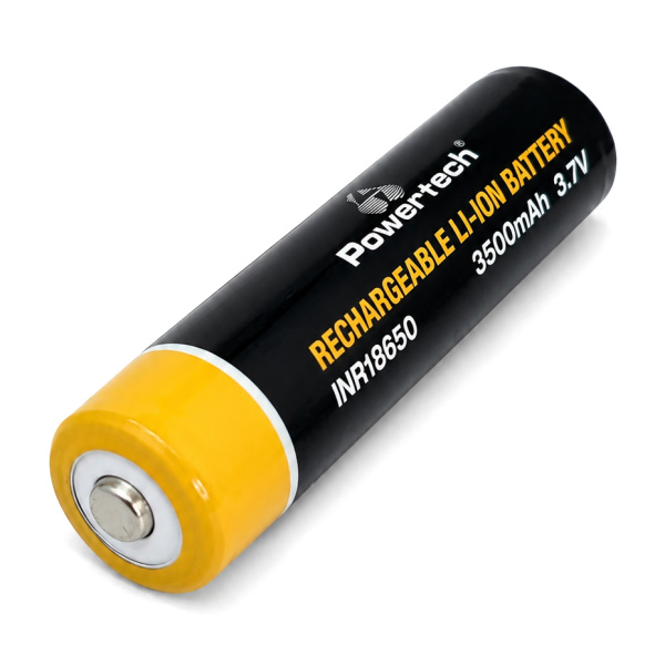 Alternative view of POWERTECH επαναφορτιζόμενη μπαταρία Li-ion INR18650 PT-1615, 3500mAh, 3.7V, button top, 1τμχ