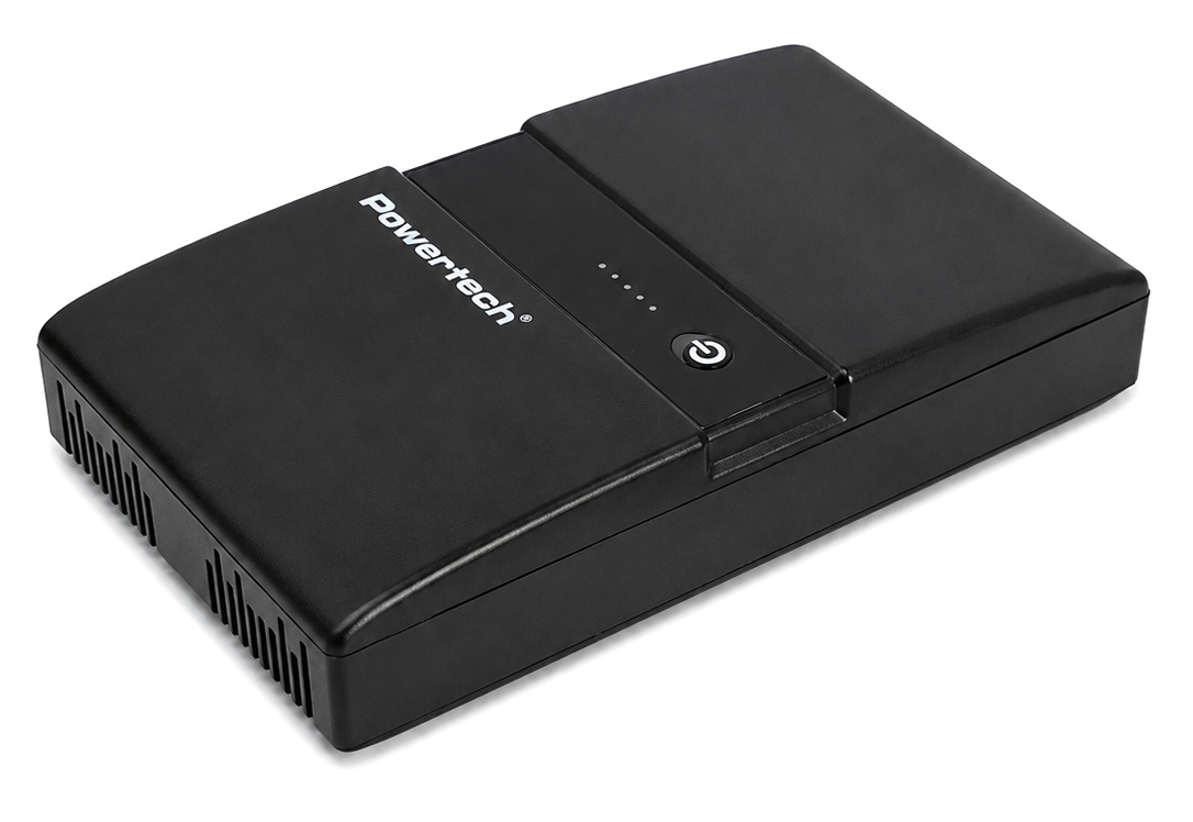 POWERTECH mini DC UPS PT-1634, 36W, 20000mAh, 3x DC, USB/USB-C, PoE/LAN, μαύρο - Image 3