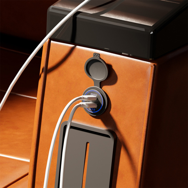 Alternative view of POWERTECH πρίζα USB για σκάφη & οχήματα PTL-004, USB & USB-C, 36W, IP65