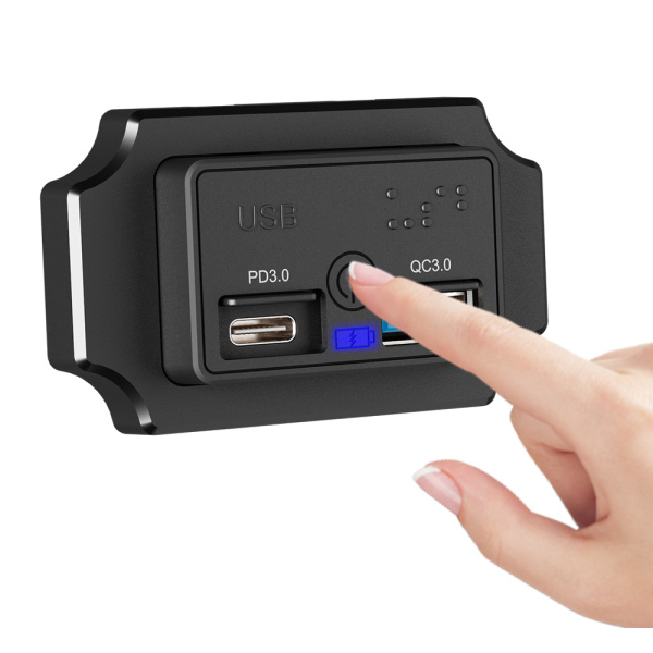 Alternative view of POWERTECH πρίζα USB για σκάφη & οχήματα PTL-009, USB & USB-C, 36W